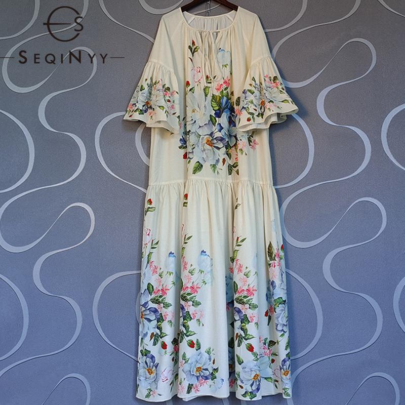 Plus Size Dresses SEQINYY Long Loose Dress Early Autumn Spring Fashion Design Women Runway Flowers Print Elegant Flare Sleeve, Picture shown
Plus Size Dresses SEQINYY Long Loose Dress Early Autumn Spring Fashion Design Women Runway Flowers Print Elegant Flare Sleeve, Picture shown