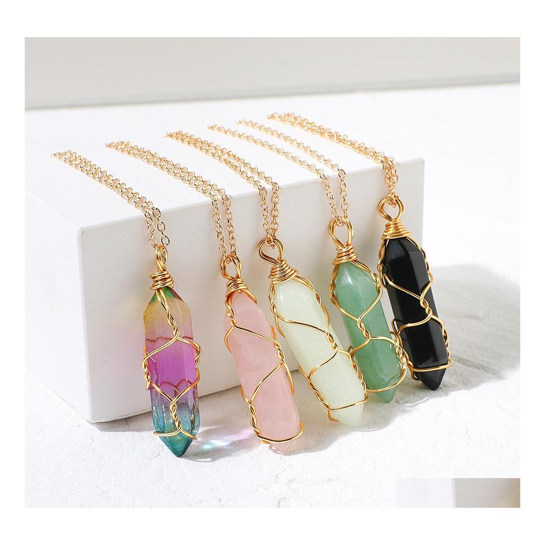 Pendant Necklaces Wired Wrap Necklace Natural Stone Opal Turquoises Quartz Healing Reiki Pendum For Women Jewelry Drop Delivery Penda Dhdca
Pendant Necklaces Wired Wrap Necklace Natural Stone Opal Turquoises Quartz Healing Reiki Pendum For Women Jewelry Drop Delivery Penda Dhdca