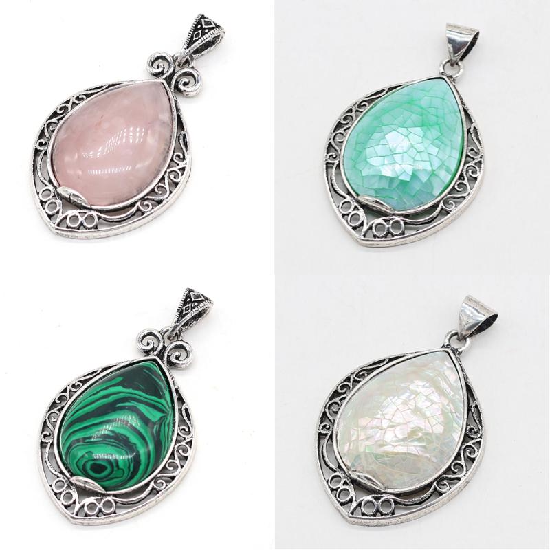Pendant Necklaces Natural Stone Rose Pink Quartz Drop Shape Cabochon Beads Shell Charms For Women Making Jewelry DIY Necklace Size 35x45mm
Pendant Necklaces Natural Stone Rose Pink Quartz Drop Shape Cabochon Beads Shell Charms For Women Making Jewelry DIY Necklace Size 35x45mm