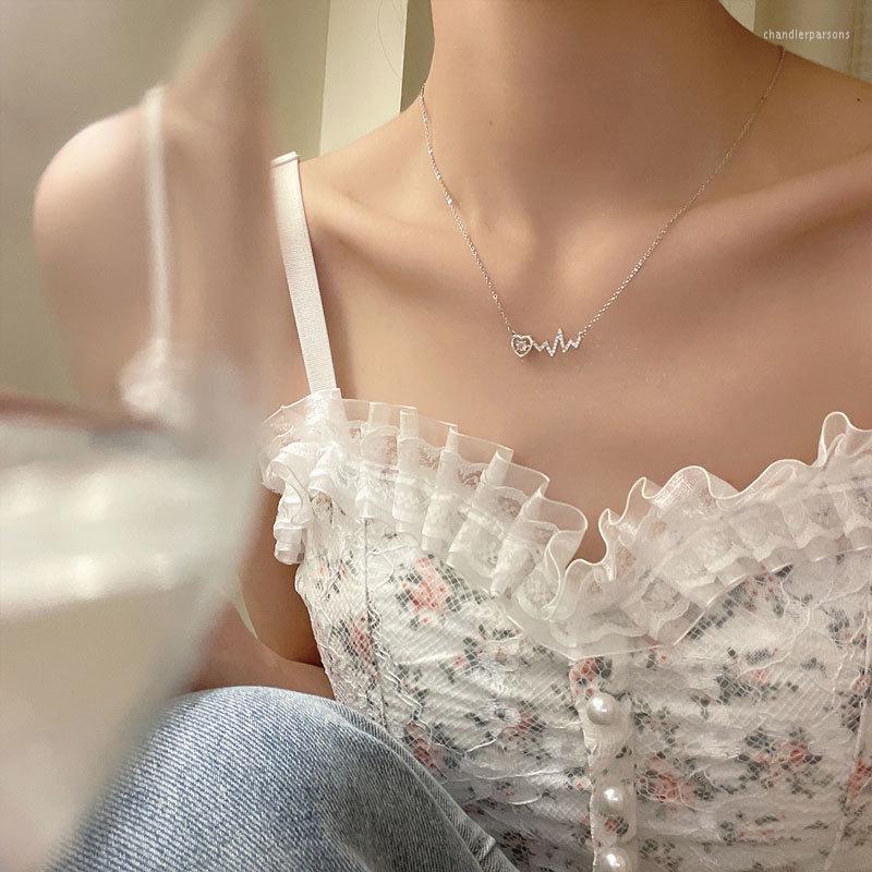 Chains Heartbeat Woman Necklaces Jewelry Sweet Women Necklace Chain Pendant Ladies Lovers Silver Color Vintage European Alloy Naszyjnik
Chains Heartbeat Woman Necklaces Jewelry Sweet Women Necklace Chain Pendant Ladies Lovers Silver Color Vintage European Alloy Naszyjnik