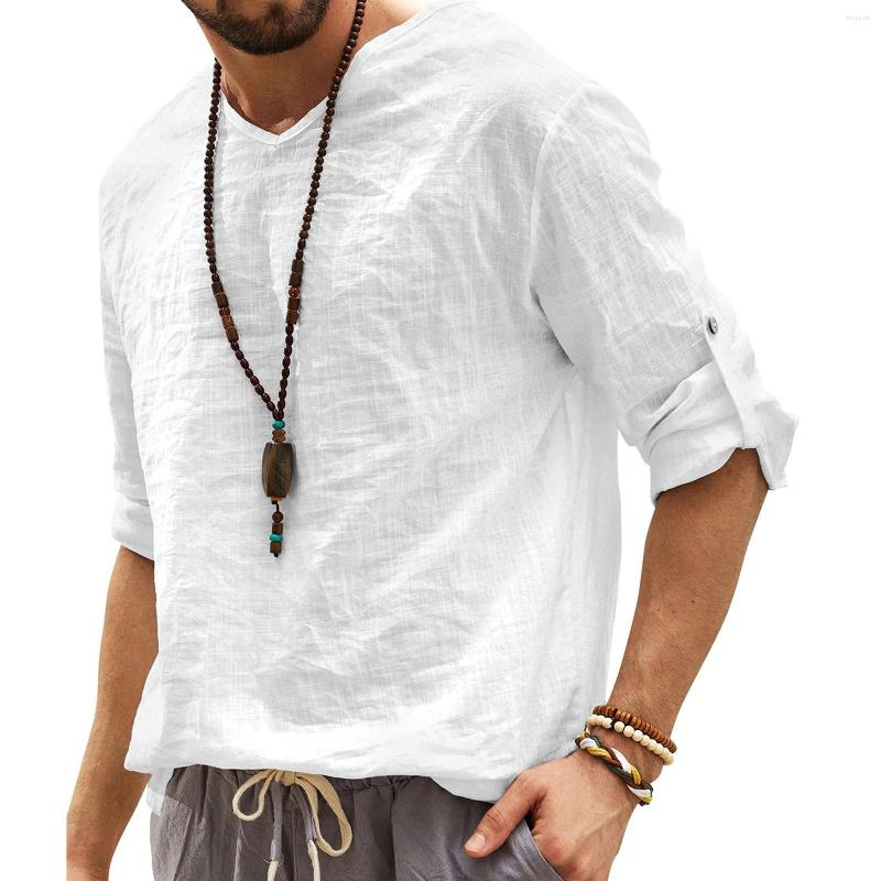 Men' Casual Shirts Cotton Linen Men Spring Long Sleeve Roll Up Slim Shirt Simple Design Solid Blouse Loose Handsome Tee, Blue
Men' Casual Shirts Cotton Linen Men Spring Long Sleeve Roll Up Slim Shirt Simple Design Solid Blouse Loose Handsome Tee, Blue