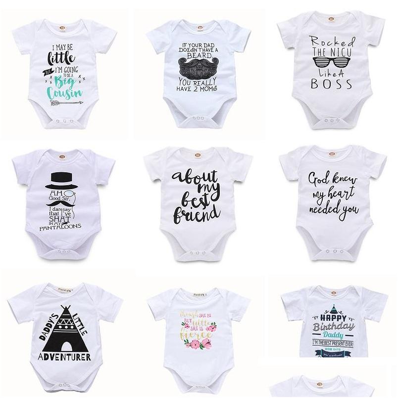 Rompers Baby Solid Triangle Romper 45 Design Cartoon Letter Printed Jumpsuit Singlebreasted Girls Boys Outfits 318M Drop Delivery Ki Dhgf5, Choose or random color
Rompers Baby Solid Triangle Romper 45 Design Cartoon Letter Printed Jumpsuit Singlebreasted Girls Boys Outfits 318M Drop Delivery Ki Dhgf5, Choose or random color