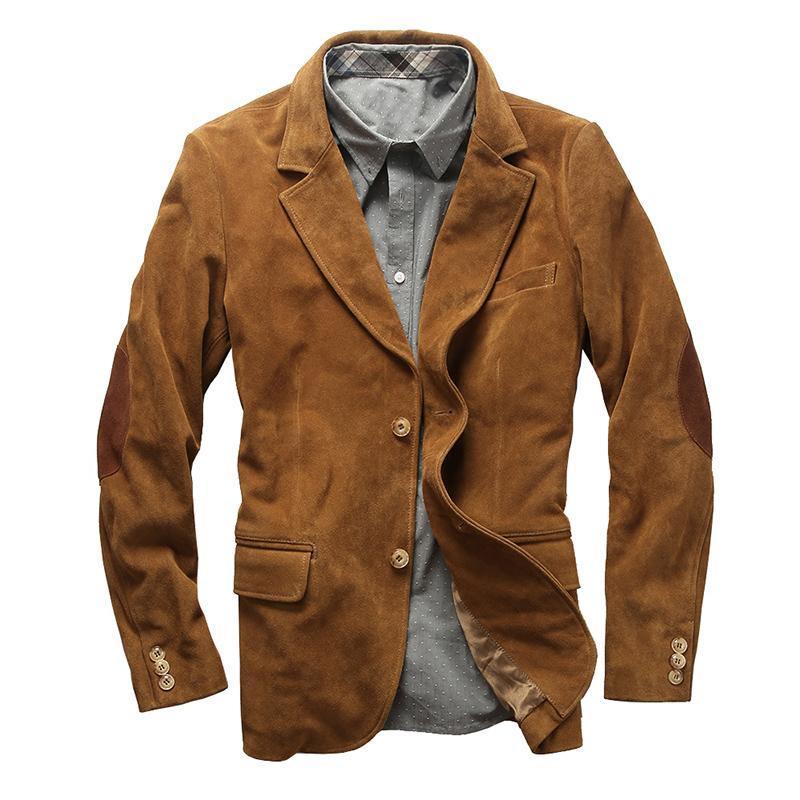 Men's Suits & Blazers Genuine Cow Skin Leather Jacket Cowhide Casual British Stylish Blazer High-quality Men Costume, Desert yellow
Men's Suits & Blazers Genuine Cow Skin Leather Jacket Cowhide Casual British Stylish Blazer High-quality Men Costume, Desert yellow