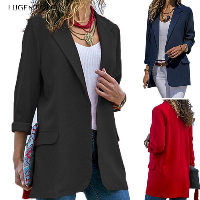 Women' Suits & Blazers Lugentolo Elegant Blazer Women Casual Long Sleeve Notched Cardigan Summer Ladies Thin Simple Street Fashion, Black
Women' Suits & Blazers Lugentolo Elegant Blazer Women Casual Long Sleeve Notched Cardigan Summer Ladies Thin Simple Street Fashion, Black