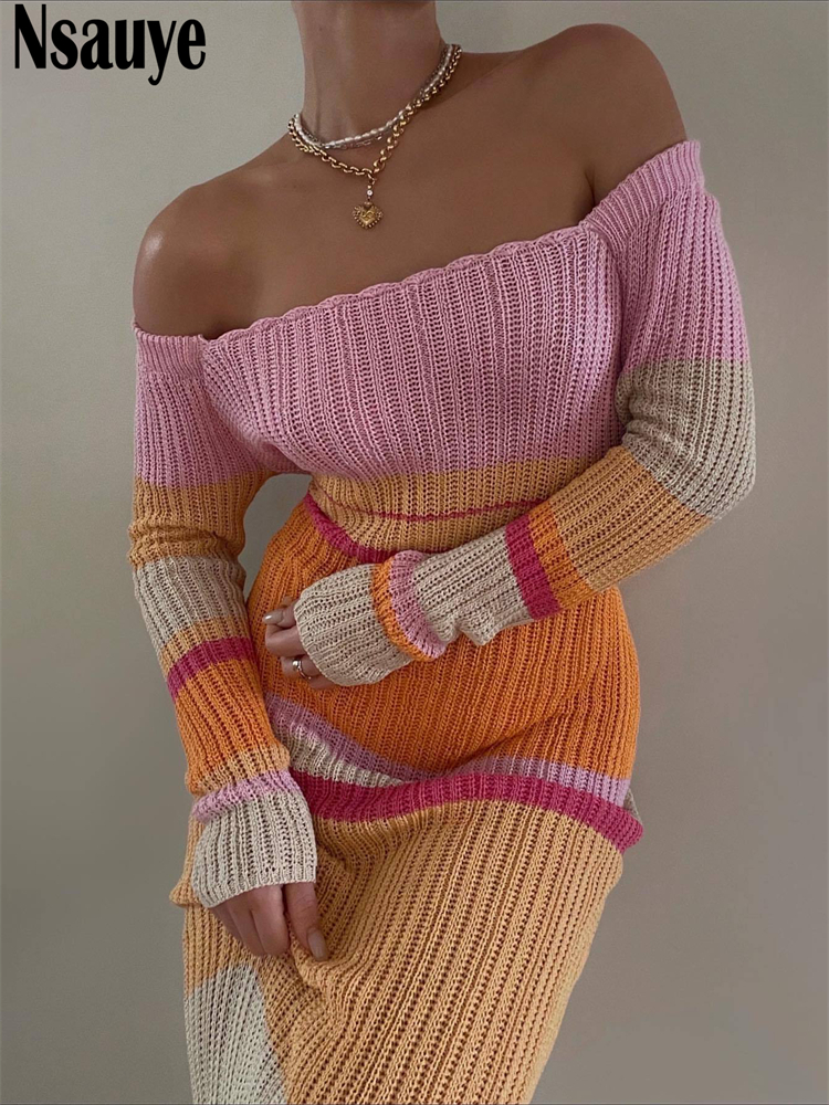 Casual Dresses Nsauye Women Sexy Beach Evening Party Knitted Off Shoulder Long Sleeve Bodycon Summer Y2K Maxi Dress 230217, Orangepinkshortdress
Casual Dresses Nsauye Women Sexy Beach Evening Party Knitted Off Shoulder Long Sleeve Bodycon Summer Y2K Maxi Dress 230217, Orangepinkshortdress