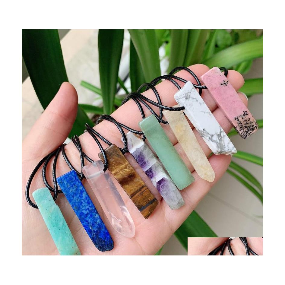 Pendant Necklaces Irregar Quartz Pendum Natural Stone Necklace Amethyst Amazonite Citrines Lapis Pink Crystal Healin Yydhhome Drop D Dh2Uq
Pendant Necklaces Irregar Quartz Pendum Natural Stone Necklace Amethyst Amazonite Citrines Lapis Pink Crystal Healin Yydhhome Drop D Dh2Uq