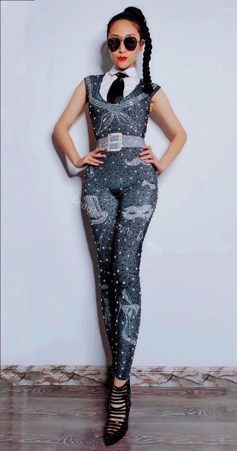 Stage Wear Black Rhinestones Pearls Spandex Jumpsuit Women's Birthday Dance Bodysuit Leggings Nightclub Female Singer Show Costume, Picture shown
Stage Wear Black Rhinestones Pearls Spandex Jumpsuit Women's Birthday Dance Bodysuit Leggings Nightclub Female Singer Show Costume, Picture shown
