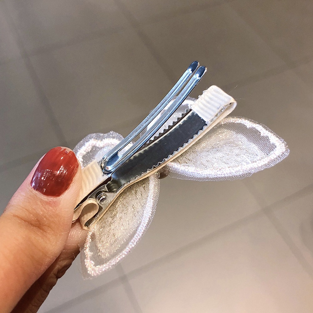 Candy Color Fashion Lace Butterfly Ribbon Hair Clips for Women Baby Girl Kids Barrette Wedding Hairpins Hair Accessories Hairclip Ornaments 1651