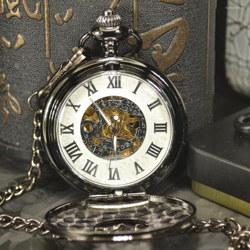 Pocket Watches TIEDAN Black Antique Steampunk Necklace & Fob Chain Male Clock Skeleton Mechanical Watch Men, Picture shown
Pocket Watches TIEDAN Black Antique Steampunk Necklace & Fob Chain Male Clock Skeleton Mechanical Watch Men, Picture shown