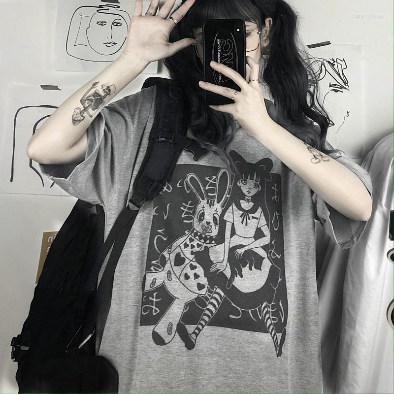 Women's T Shirts Harajuku Shirt Aesthetic Gothic Punk Cartoon Short Sleeve O-Neck Tops Women Drop Summer Loose Oversize Street Clothes, Bai
Women's T Shirts Harajuku Shirt Aesthetic Gothic Punk Cartoon Short Sleeve O-Neck Tops Women Drop Summer Loose Oversize Street Clothes, Bai