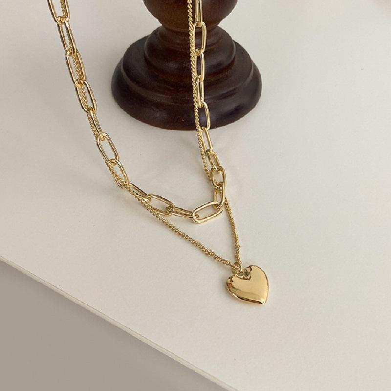 Pendant Necklaces Multi Layer Heart Necklace Golden Thick Link Chain Choker For Women Female Punk Party Jewelry Gift MG291
Pendant Necklaces Multi Layer Heart Necklace Golden Thick Link Chain Choker For Women Female Punk Party Jewelry Gift MG291