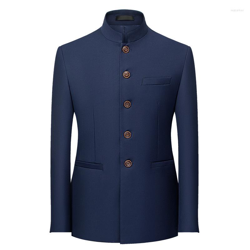 Men's Suits Simple Solid Men Single Breasting Formal Chinese Tunic Suit Jackets Slim Fit Fashion Wedding Business Dress Blazer Coat, Black
Men's Suits Simple Solid Men Single Breasting Formal Chinese Tunic Suit Jackets Slim Fit Fashion Wedding Business Dress Blazer Coat, Black