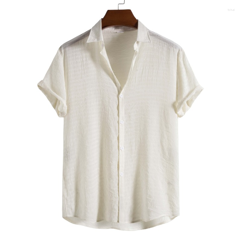 Men' Casual Shirts Short-sleeved Grid Dark Color Fashion Solid 2023 Shirt Trend Ropa Hombre De Summer Men, Creamy-white
Men' Casual Shirts Short-sleeved Grid Dark Color Fashion Solid 2023 Shirt Trend Ropa Hombre De Summer Men, Creamy-white