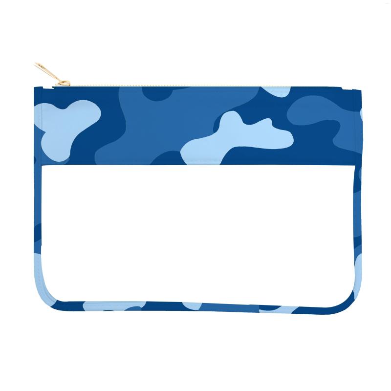 Cosmetic Bags Army Green Blue Camouflage Transparent Wash Bag Fashion Printing, Blue print
Cosmetic Bags Army Green Blue Camouflage Transparent Wash Bag Fashion Printing, Blue print