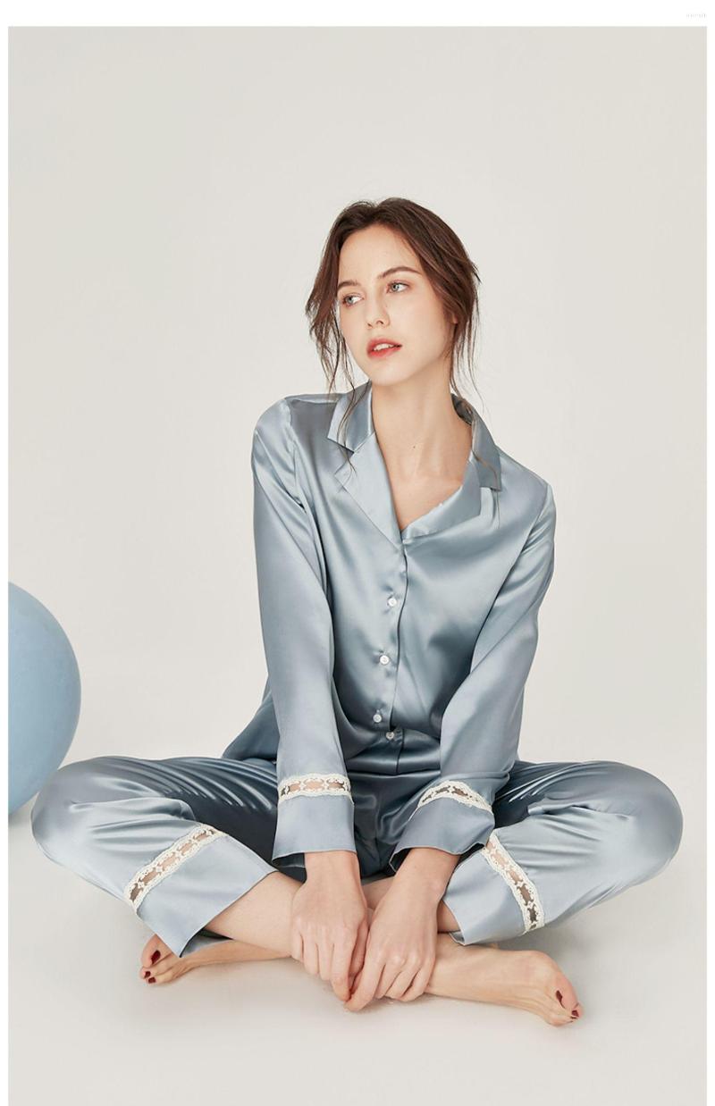 Women's Sleepwear 2023 High-grade Spring And Autumn Silk Pajamas Suit For Women Mulberry Long Sleeved Home Clothes, Beige
Women's Sleepwear 2023 High-grade Spring And Autumn Silk Pajamas Suit For Women Mulberry Long Sleeved Home Clothes, Beige