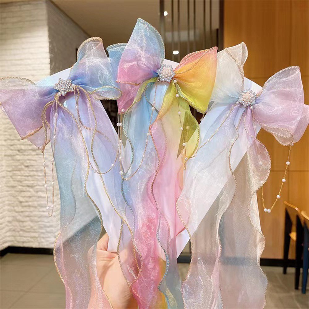Large Satin Rainbow Ribbon Bow Hair Clip for Princess Girls Long Ribbon Barrette Clip Korean Hairpin Hair Accessories 1657, As option show
Large Satin Rainbow Ribbon Bow Hair Clip for Princess Girls Long Ribbon Barrette Clip Korean Hairpin Hair Accessories 1657, As option show