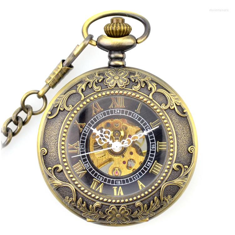 Pocket Watches Brown Skeleton Mechanical Hand Wind & Fob Clamshell Magnifier Men's Watch Women's Pendant Full Gift, 37cm chain
Pocket Watches Brown Skeleton Mechanical Hand Wind & Fob Clamshell Magnifier Men's Watch Women's Pendant Full Gift, 37cm chain