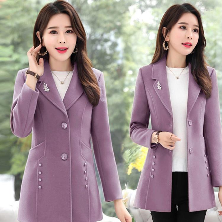 Women's Suits Autumn Winter Wool Jacket Womens Clothing Mid Long Double Breasted Woolen Coats Slim Wild Elegant Female Korean Outerwear, Green 2
Women's Suits Autumn Winter Wool Jacket Womens Clothing Mid Long Double Breasted Woolen Coats Slim Wild Elegant Female Korean Outerwear, Green 2