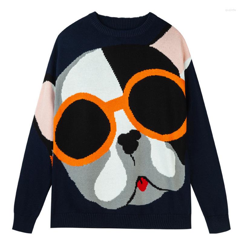 Men' Sweaters Fashion Cartoon Pattern Round Neck Pullover Men' Casual Loose Sweater Couple Street Hip Hop Knitwear Harajuku Ropa, Navy blue
Men' Sweaters Fashion Cartoon Pattern Round Neck Pullover Men' Casual Loose Sweater Couple Street Hip Hop Knitwear Harajuku Ropa, Navy blue