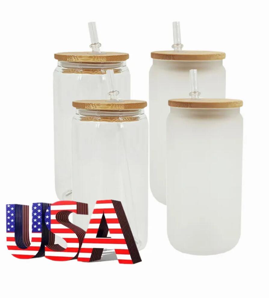 US Stock 12oz 16oz Sublimation Glass Tumblers Beer Mugs Shaped Can Drinking Glasses Ice Coffee Soda Glasses Cups With Bamboo Lid J0208, Clear with lids and straws
US Stock 12oz 16oz Sublimation Glass Tumblers Beer Mugs Shaped Can Drinking Glasses Ice Coffee Soda Glasses Cups With Bamboo Lid J0208, Clear with lids and straws