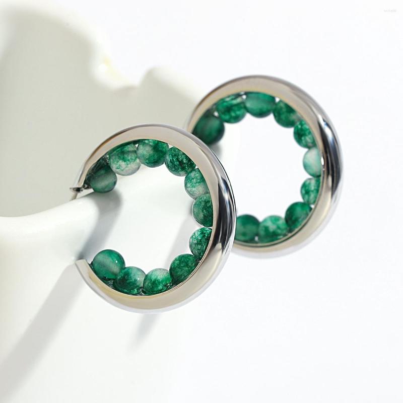 Hoop Earrings Lifefontier Gradient Green Stone Beads C Type For Women 2023 Trendy Round Circle Earring Party Jewelry Wholesale
Hoop Earrings Lifefontier Gradient Green Stone Beads C Type For Women 2023 Trendy Round Circle Earring Party Jewelry Wholesale