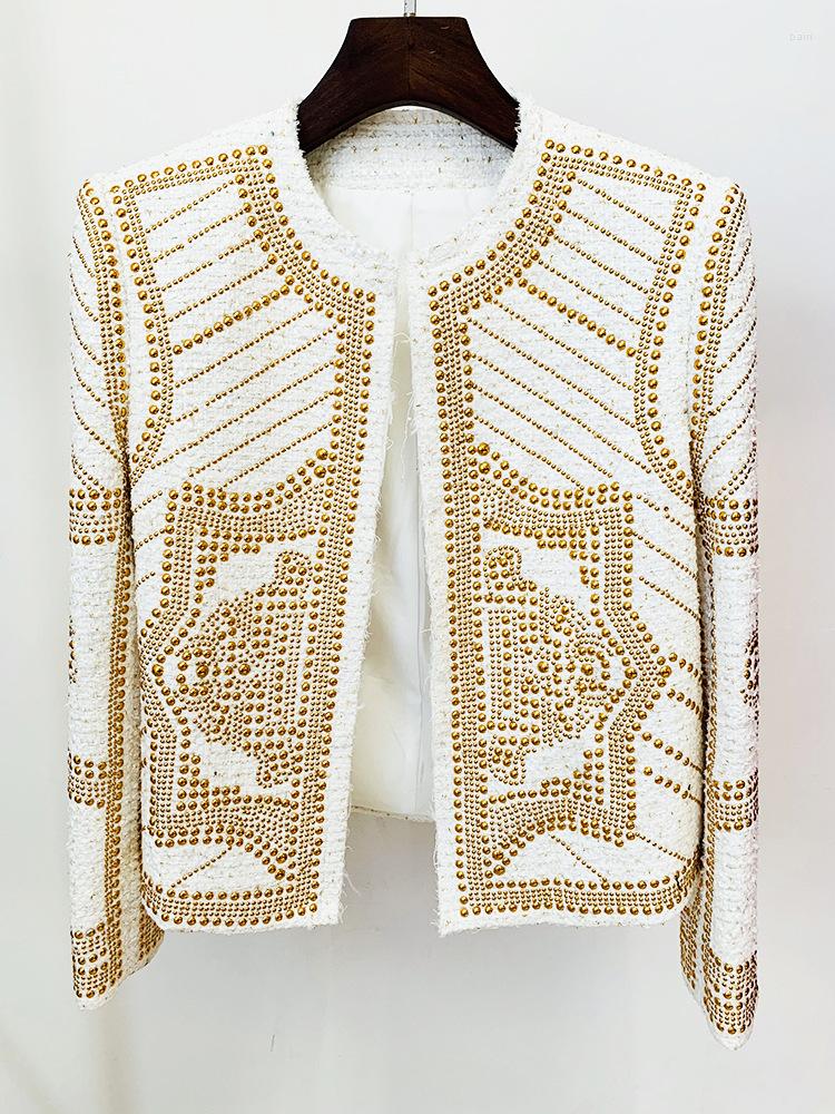Women' Jackets 2023 Autumn Europe Style Women' High Quality Rivets Tweed Coat F182, Picture shown
Women' Jackets 2023 Autumn Europe Style Women' High Quality Rivets Tweed Coat F182, Picture shown