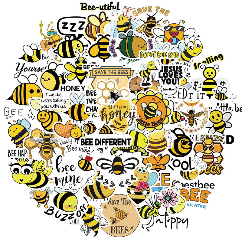 50Pcs cute Yellow bee stickers Inspirational Little animal Graffiti Kids Toy Skateboard car Motorcycle Bicycle Sticker Decals Wholesale, Multi colors
50Pcs cute Yellow bee stickers Inspirational Little animal Graffiti Kids Toy Skateboard car Motorcycle Bicycle Sticker Decals Wholesale, Multi colors