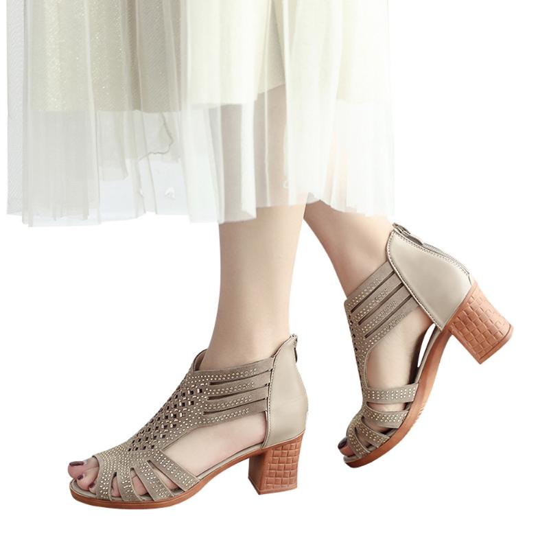 Sandals Femmes Sandales For Women Fashion Shiny Crystal Hollow Out Peep Toe Wedges High Heel Summer Shoes Sandalias Mujer, Gold