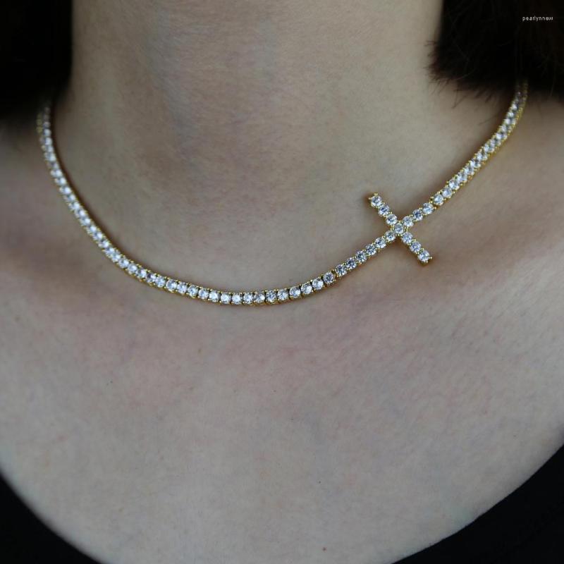 Chains Hip Hop Fashion Iced Out Tennis Chain Sparking Bling Cubic Zirconia Sideway Cross Charm Necklaces Women Jewelry Wholesale
Chains Hip Hop Fashion Iced Out Tennis Chain Sparking Bling Cubic Zirconia Sideway Cross Charm Necklaces Women Jewelry Wholesale