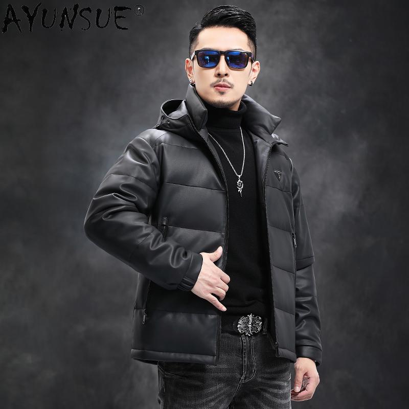 Men's Leather & Faux Jacket 2023 Winter Hooded Jackets Genuine Sheepskin Coat 90% White Duck Down Clothing Wool, Black
Men's Leather & Faux Jacket 2023 Winter Hooded Jackets Genuine Sheepskin Coat 90% White Duck Down Clothing Wool, Black