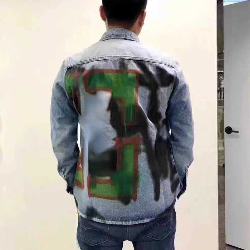 Designer jacket men women denim jackets off arrow graffiti cardigan coat hip-hop loose baseball Jacket Denim coats, Blue
Designer jacket men women denim jackets off arrow graffiti cardigan coat hip-hop loose baseball Jacket Denim coats, Blue