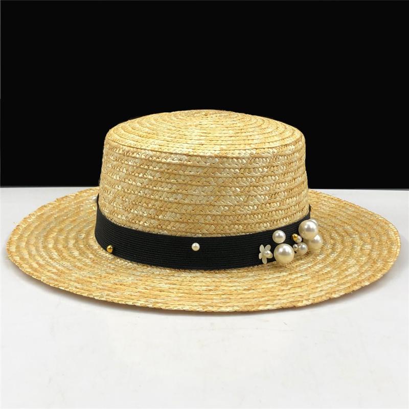 Wide Brim Hats Flat Pearl Straw Hat Girls Summer Sun For Women Beach Boater Ladies Panama Chapeau Femme FedoraWide, 03
Wide Brim Hats Flat Pearl Straw Hat Girls Summer Sun For Women Beach Boater Ladies Panama Chapeau Femme FedoraWide, 03