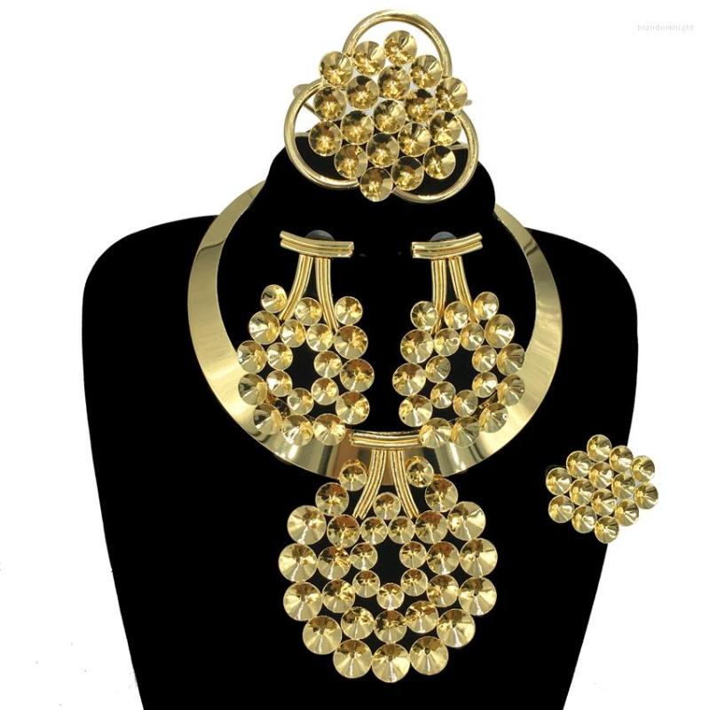 Necklace Earrings Set Brazilian Nigeria USA Big Flower Pendants Banquet Jewelry Beautiful Women's Dubai Gold Plated Handmade FHK14202, Picture shown
Necklace Earrings Set Brazilian Nigeria USA Big Flower Pendants Banquet Jewelry Beautiful Women's Dubai Gold Plated Handmade FHK14202, Picture shown