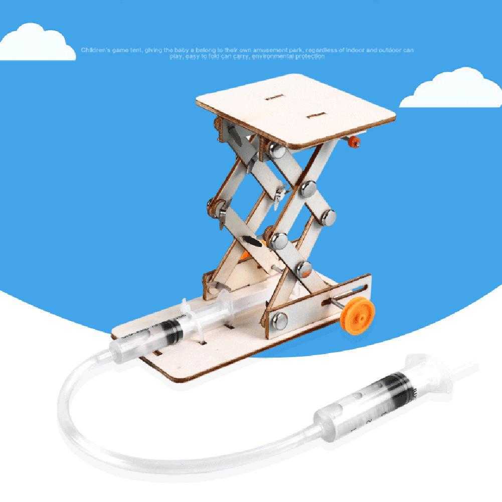 DIY Science Educational Scientific Experiment Kit Hydraulic Lift Table machine Model Physics School STEM Mechanics teaching instruments
