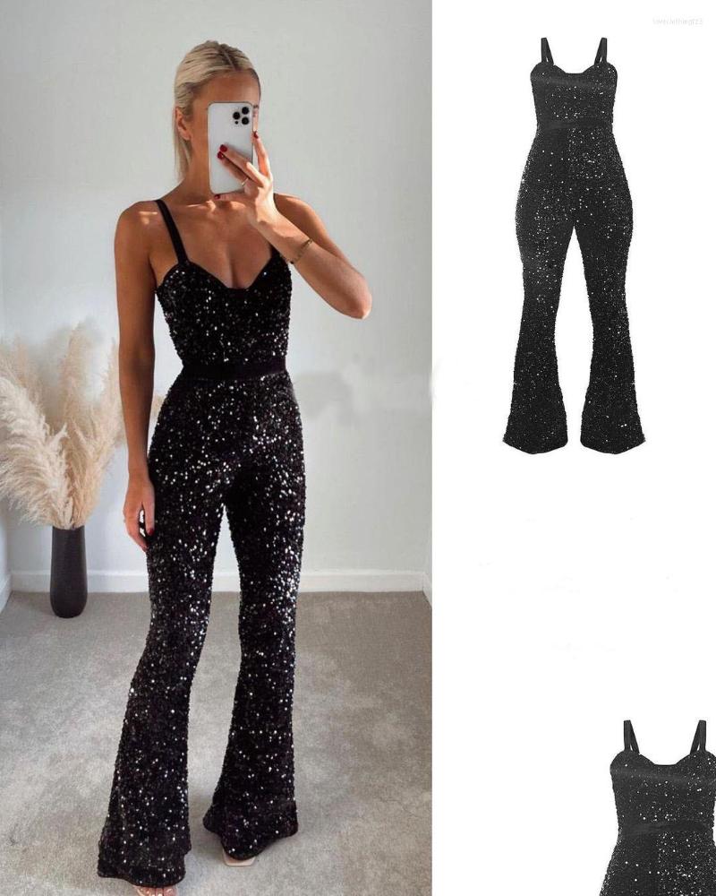 Women' Two Piece Pants 2023 Sexy Backless Shiny Glitter Flared Trousers Party Festival Outfit Fashion Sequined Jumpsuits Sleeveless Romper, Black
Women' Two Piece Pants 2023 Sexy Backless Shiny Glitter Flared Trousers Party Festival Outfit Fashion Sequined Jumpsuits Sleeveless Romper, Black