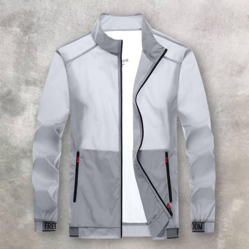 Men's Jackets Elastic Cuff Sunscreen Outdoor Coat Stretchy Hem Zipper Pockets Lightweight, Grey
Men's Jackets Elastic Cuff Sunscreen Outdoor Coat Stretchy Hem Zipper Pockets Lightweight, Grey