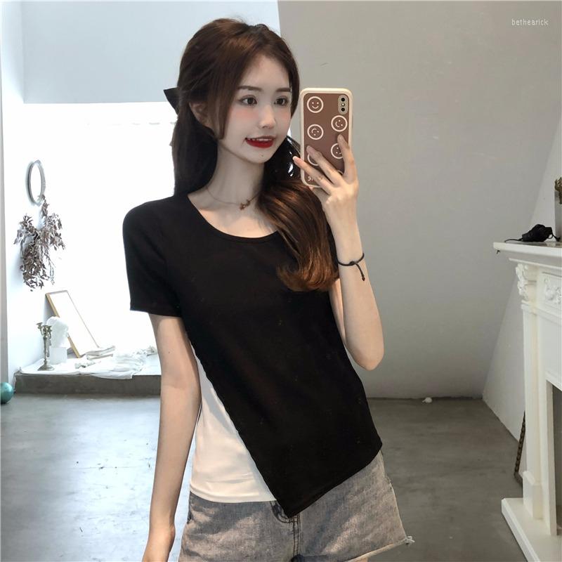Women's T Shirts Summer Fashion Y2K T-shirt Woman Fake Two-Pieces Split Crop Top Women High Waist Short Sleeve Tee Shirt Femme Sexy Clothes, Pink
Women's T Shirts Summer Fashion Y2K T-shirt Woman Fake Two-Pieces Split Crop Top Women High Waist Short Sleeve Tee Shirt Femme Sexy Clothes, Pink
