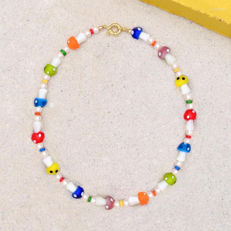 Pendant Necklaces Bohemian Colorful Mushroom Beaded Necklace Handmade Natural Freshwater Pearl Jewelry For Women Fashion Charm Boho Gift
Pendant Necklaces Bohemian Colorful Mushroom Beaded Necklace Handmade Natural Freshwater Pearl Jewelry For Women Fashion Charm Boho Gift