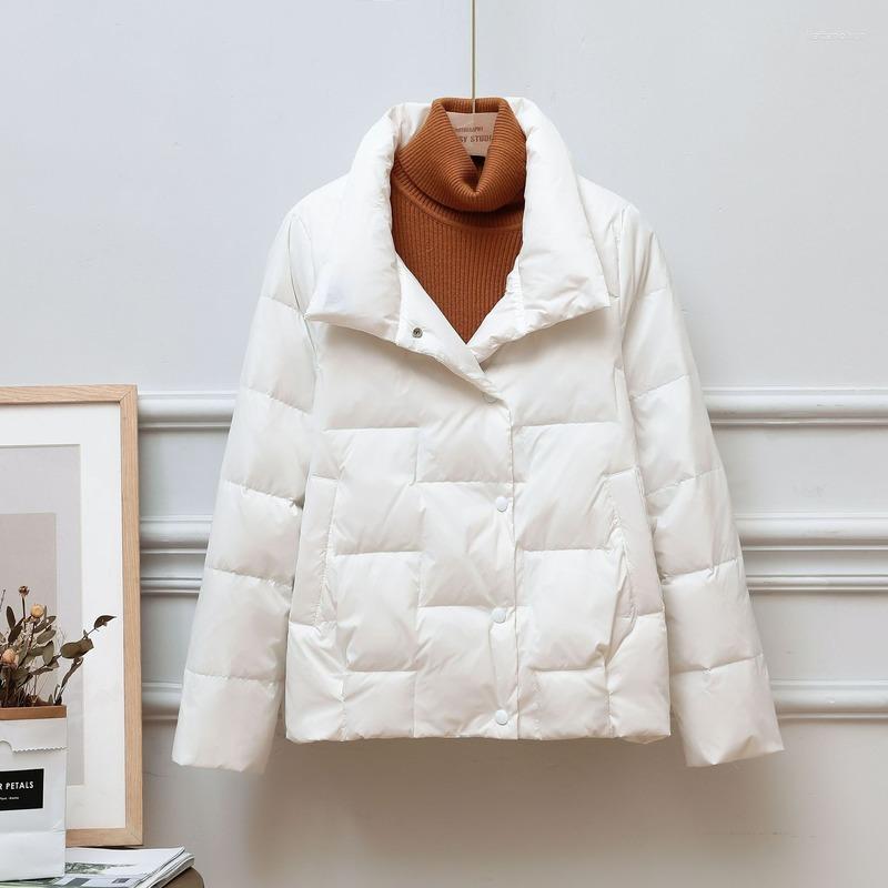 Women' Trench Coats 2023 Autumn Women' Solid Color Down Jacket Korean Version Fashion Casual Light Long-sleeved Stand-up Collar, Black 
Women' Trench Coats 2023 Autumn Women' Solid Color Down Jacket Korean Version Fashion Casual Light Long-sleeved Stand-up Collar, Black