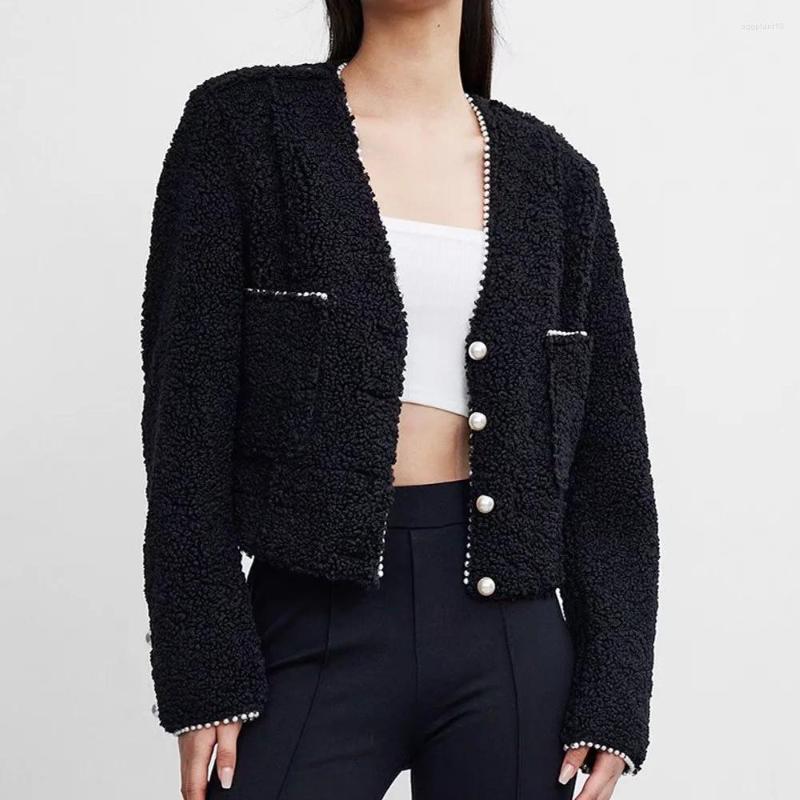 Women' Jackets Xikom 2023 Autumn Women V Neck Button Slim Short Pockets Coat Fashion Ladies Solid Lamb Wool Female Chic Outwear, Black
Women' Jackets Xikom 2023 Autumn Women V Neck Button Slim Short Pockets Coat Fashion Ladies Solid Lamb Wool Female Chic Outwear, Black