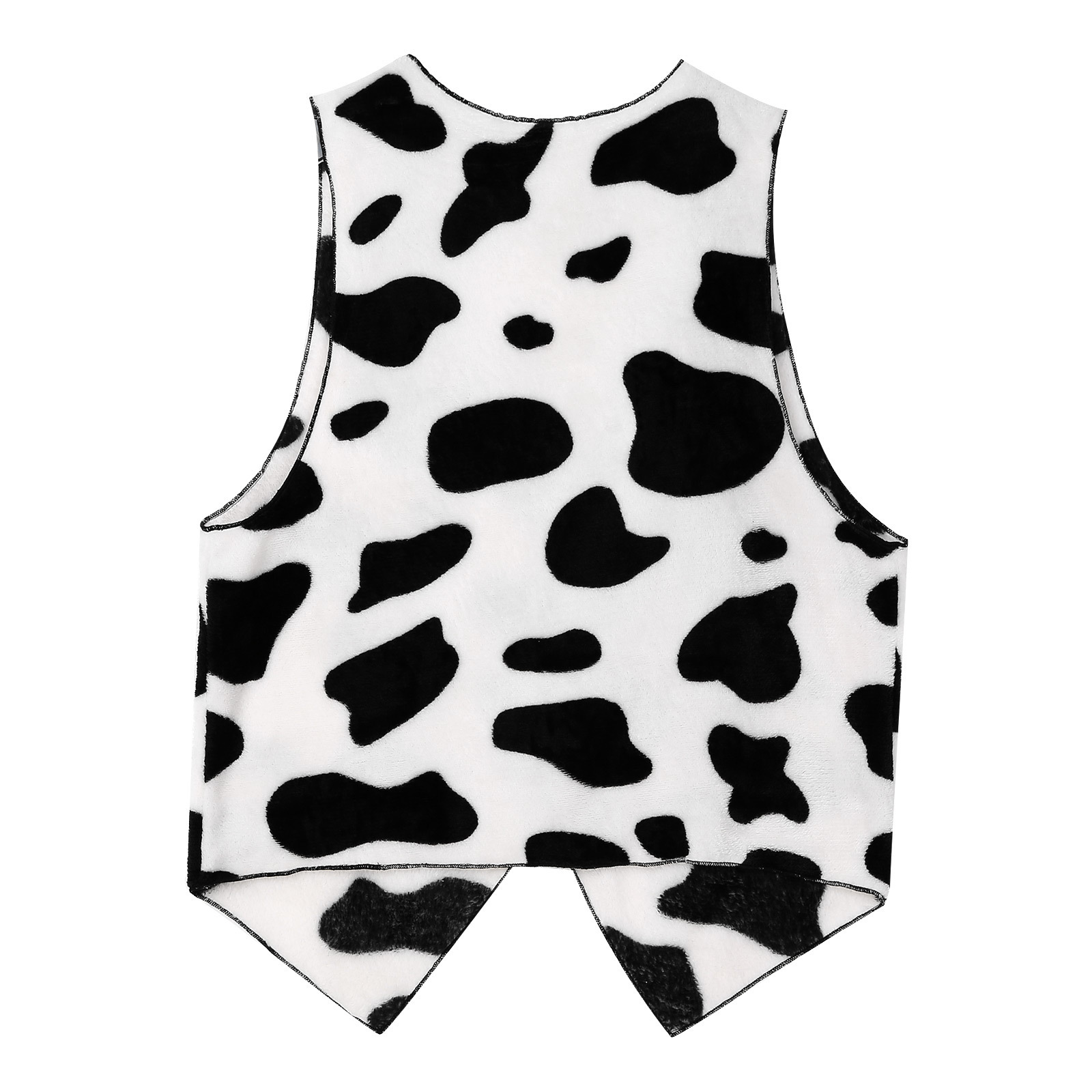 Men's Vests Cow Print Open Front Coat Jacket Vest Halloween Festival Hippie Costume Cowboy Cardigan Cosplay Party Fancy Dress Up 230217