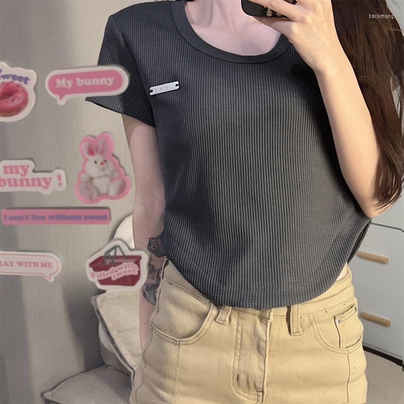 Women's T Shirts Summer Fashion Y2K T-shirt Woman Short Sleeve Tee Shirt Femme High Waist Crop Top Women Solid Sexy Vintage Clothes Tshirt, Black
Women's T Shirts Summer Fashion Y2K T-shirt Woman Short Sleeve Tee Shirt Femme High Waist Crop Top Women Solid Sexy Vintage Clothes Tshirt, Black