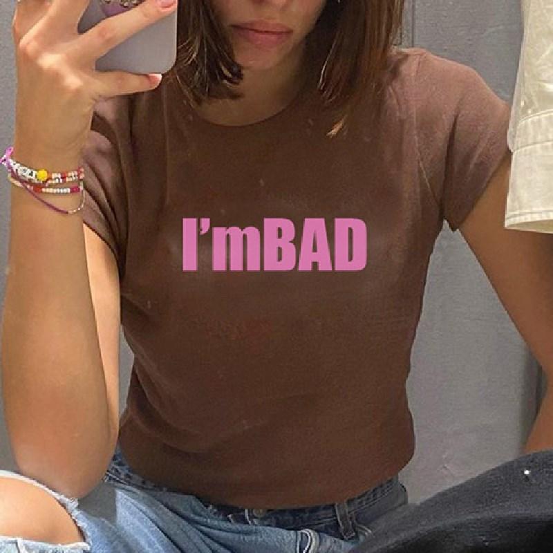 Women' T Shirts Letter Printed Casual Wild Crop Top Women Summer Short Sleeve O-Neck Daily Shopping Streetwear Slim Fit Shirt Clothes, Brown
Women' T Shirts Letter Printed Casual Wild Crop Top Women Summer Short Sleeve O-Neck Daily Shopping Streetwear Slim Fit Shirt Clothes, Brown