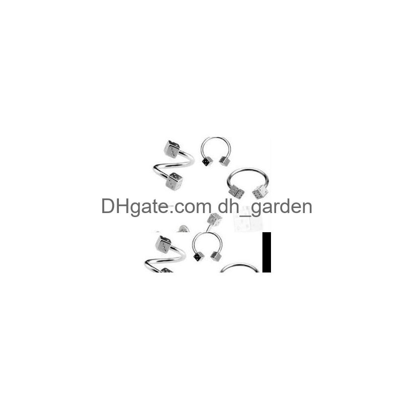 Nose Rings Studs 50Pcs/Lot Mix 8/10Mm Body Piercing Jewelry Stainless Steel Dice Ring Horseshoe Drop Delivery Dhgarden Dhz9J
Nose Rings Studs 50Pcs/Lot Mix 8/10Mm Body Piercing Jewelry Stainless Steel Dice Ring Horseshoe Drop Delivery Dhgarden Dhz9J
