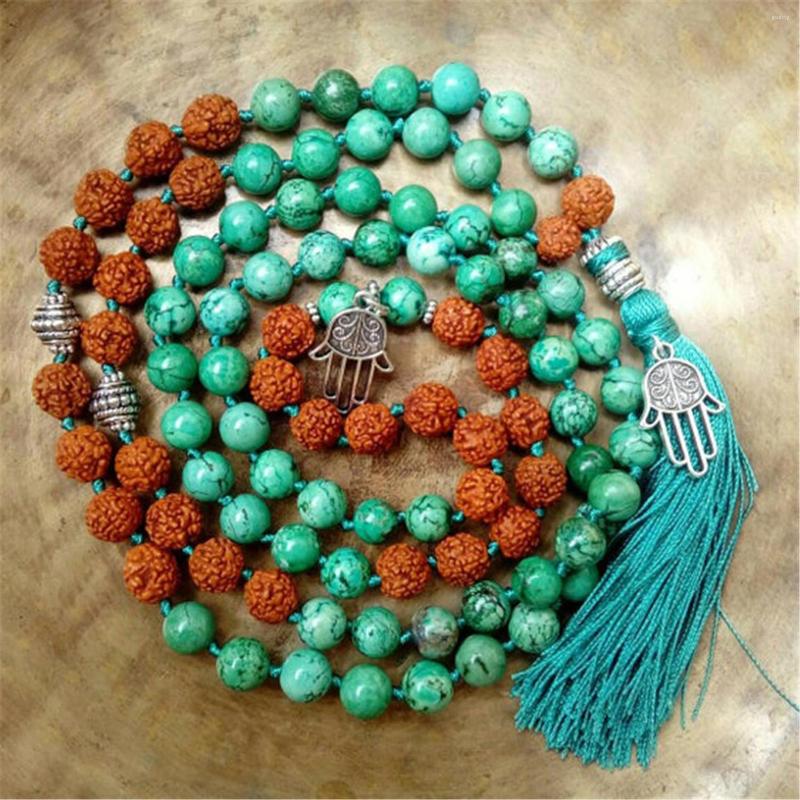 Chains 8mm Turquoise Rudraksha 108 Beads Handmade Tassel Necklace Yoga Classic Prayer Buddhism Wristband Chakra Spirituality
Chains 8mm Turquoise Rudraksha 108 Beads Handmade Tassel Necklace Yoga Classic Prayer Buddhism Wristband Chakra Spirituality