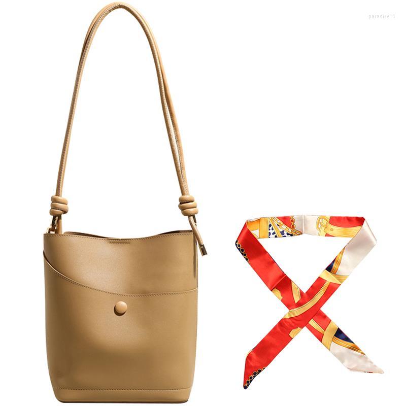 Evening Bags 2023 Fashion PU Leather Women Bucket Bag Vintage Messenger Retro Shoulder Simple Crossbody With Silk Scarf, Khaki
Evening Bags 2023 Fashion PU Leather Women Bucket Bag Vintage Messenger Retro Shoulder Simple Crossbody With Silk Scarf, Khaki