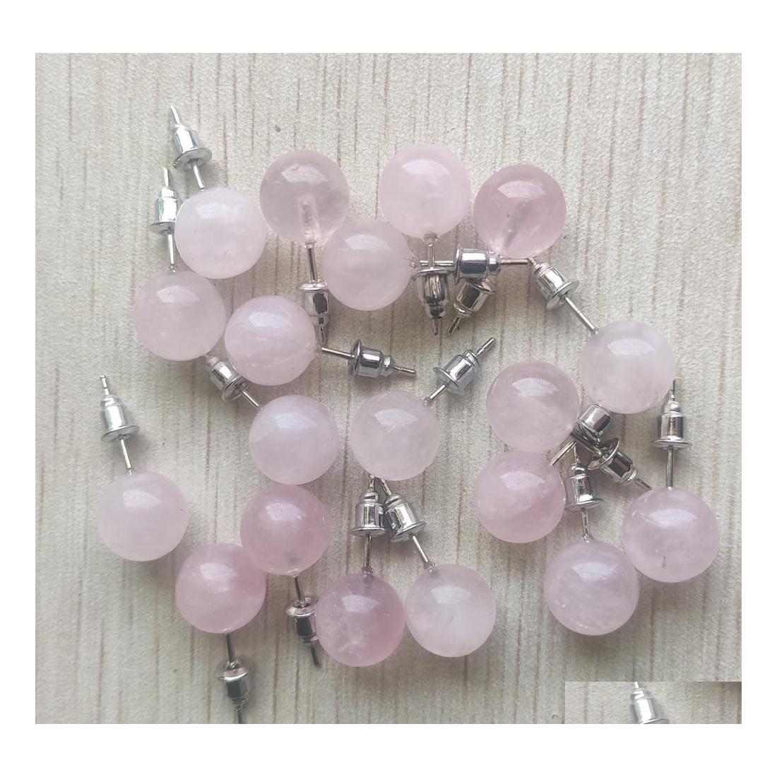 Stud Natural Rose Quartz Stone Round Ball Beads 10Mm Stainless Steel Earrings Jewelry For Women Dhseller2010 Drop Delivery Dhntm
Stud Natural Rose Quartz Stone Round Ball Beads 10Mm Stainless Steel Earrings Jewelry For Women Dhseller2010 Drop Delivery Dhntm