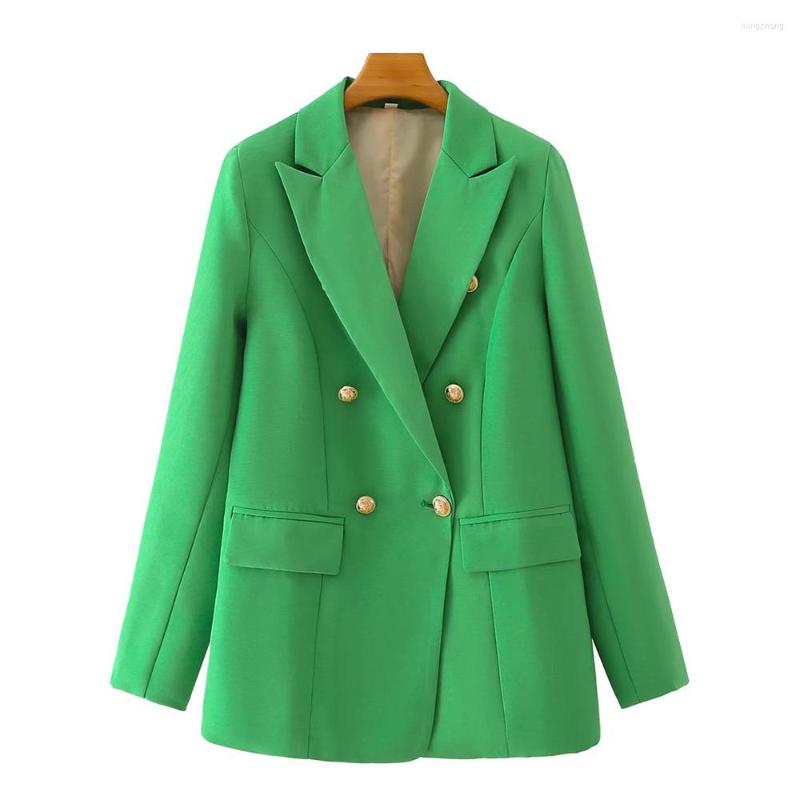 Women' Suits Women Fashion Double Breasted Candy Color Blazer Coat Vintage Long Sleeve Flap Pockets Female Outerwear Chic Veste, As picture l
Women' Suits Women Fashion Double Breasted Candy Color Blazer Coat Vintage Long Sleeve Flap Pockets Female Outerwear Chic Veste, As picture l