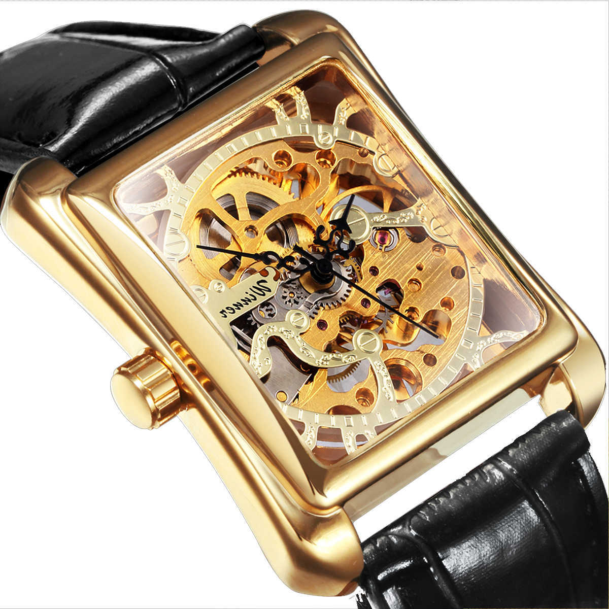 Wrist watch Winner Top brand mechanical luxury skeleton Dial leather strap Unisex Fashion Square thin montre homme luxe
Wrist watch Winner Top brand mechanical luxury skeleton Dial leather strap Unisex Fashion Square thin montre homme luxe