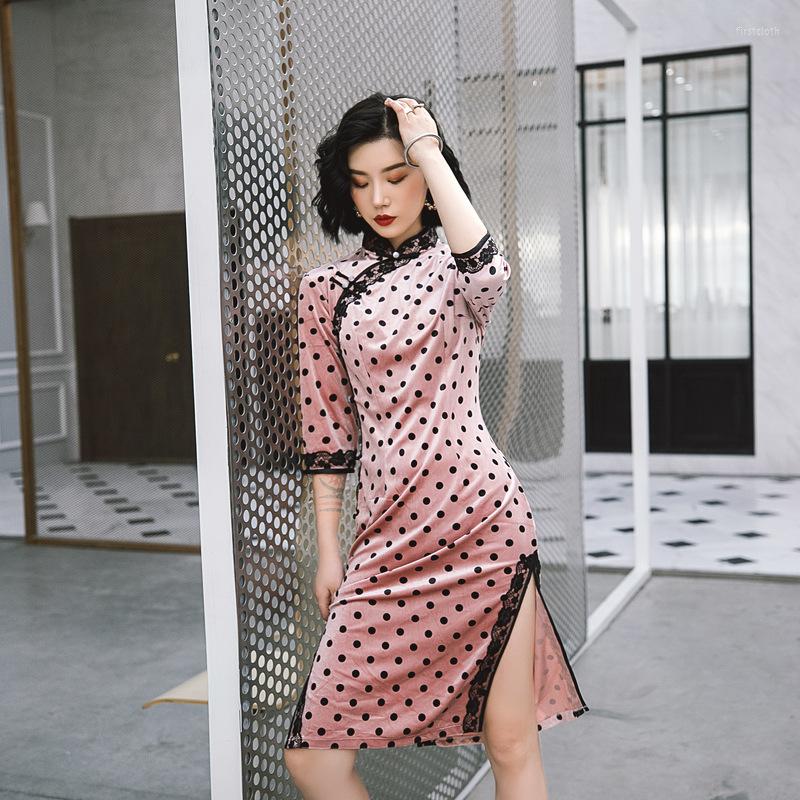 Ethnic Clothing 2023 Retro Chinese Style Qipao Dress Mori Girl Velvet Cheongsam Women Elegant Slim Oriental Sexy Lace Dresses
Ethnic Clothing 2023 Retro Chinese Style Qipao Dress Mori Girl Velvet Cheongsam Women Elegant Slim Oriental Sexy Lace Dresses